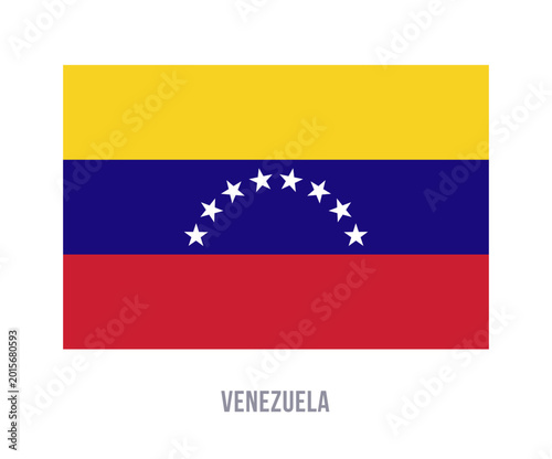 Free Download Flat vector illustration of the national flag of Venezuela isolated on a white background for country symbol design. - GFXLoad