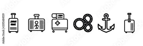 Konstfotografi Passport vector icon in a minimal linear style