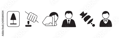 Fotografía Justice symbols set with gavel and judge figures for court.
