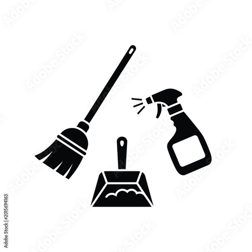 Canvastavla Cleaning tools for household chores.