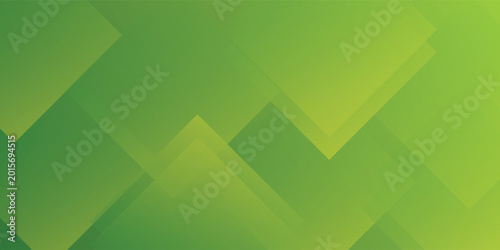 Foto Abstract green geometric background with overlapping transparent squares and gradients