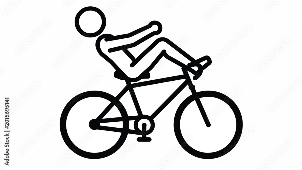 Fototapeta premium Person riding a bicycle fast.