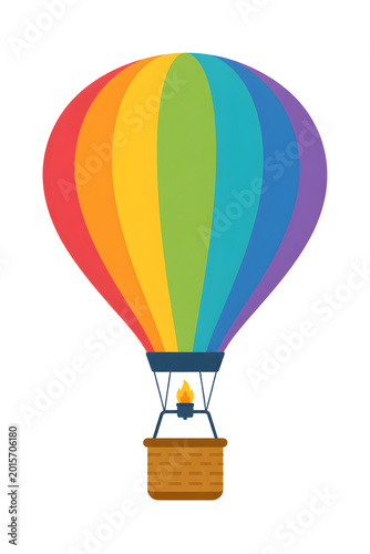 Colorful Hot Air Balloon Vector Illustration