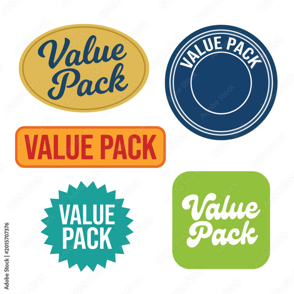 Fototapeta premium Value Pack Labels and Stickers.