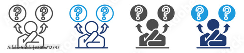 Obraz na plátně consideration multi purpose icon set
