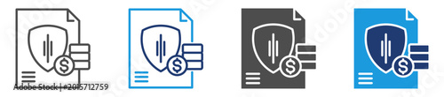 Photos indemnity provision multi purpose icon set