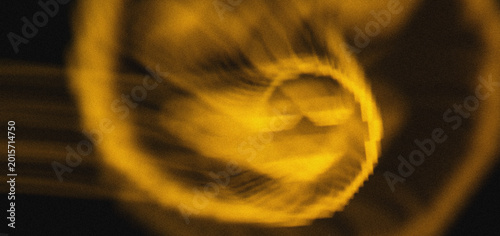 Abstract glowing yellow smiley face with distorted blur and dark horror aesthetic. Creepy neon background for psychological horror, glitch and surreal concepts.