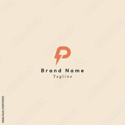 Modern Letter P Flash Logo Design