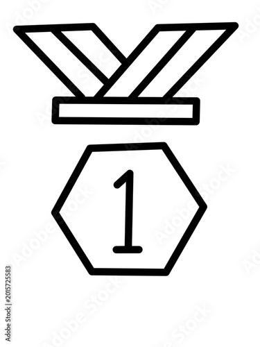 Awards thin line icons medal, cup, star, statuette, trophy. Modern vector illustration of prizes for competition, web page template