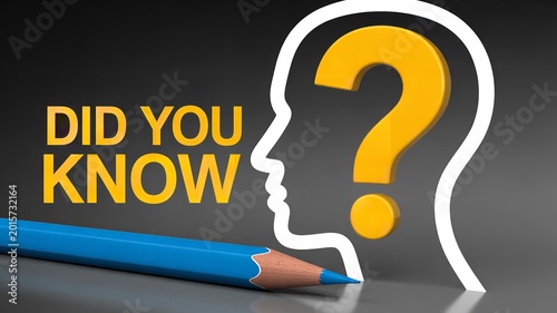 Hand drawing question mark on blackboard with did you know text