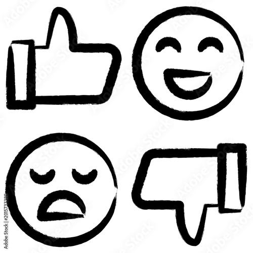 Hand Drawn Customer Feedback and Sentiment Reaction Icon