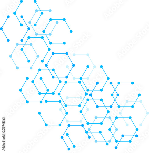 Abstract Hexagon Network Technology Background