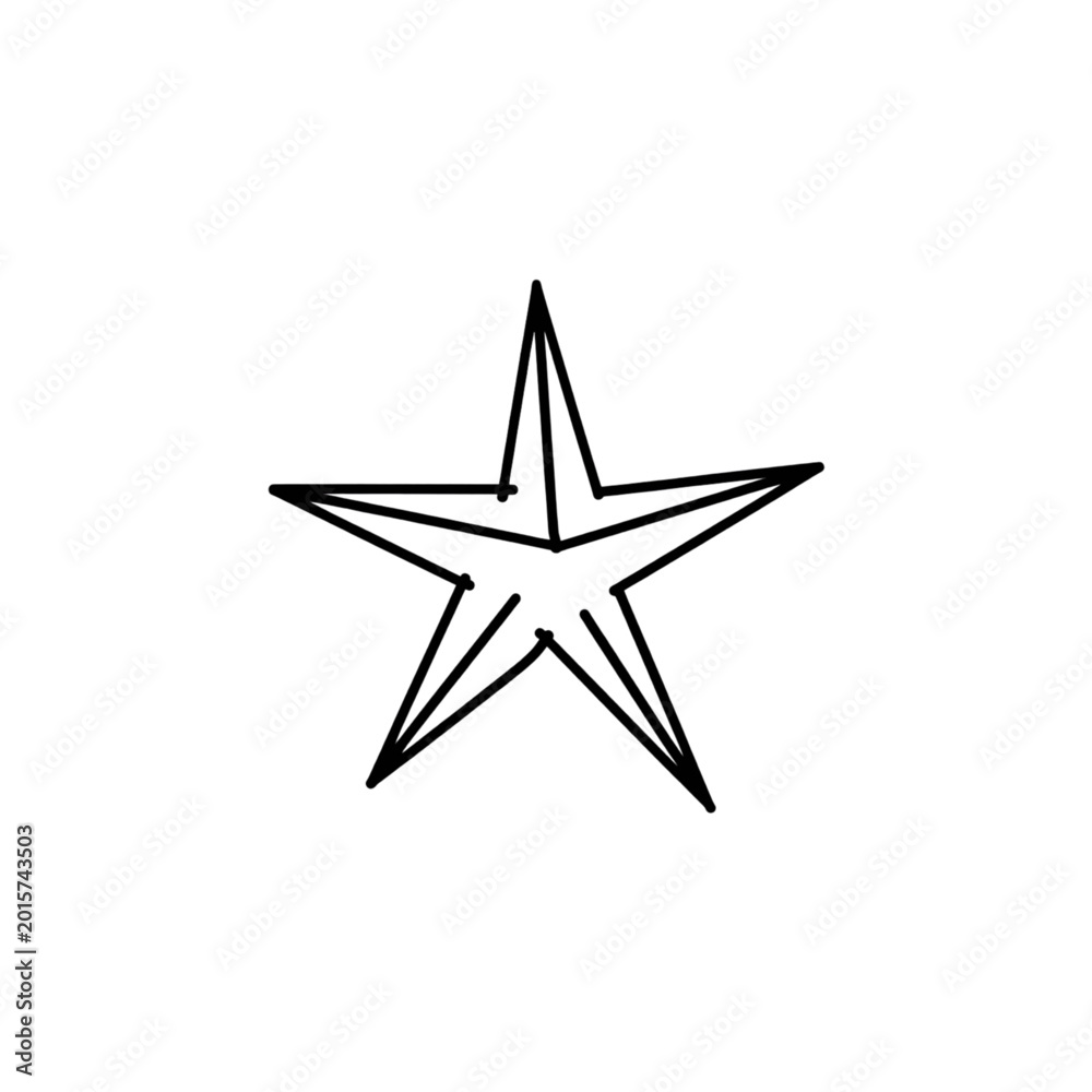 Obraz premium silver star on white background