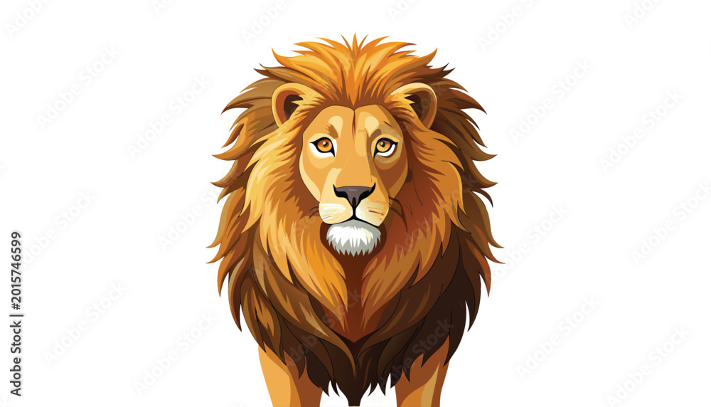 Fototapeta premium A Lion clipart vector illustration