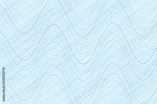 Abstract hand drawn wave pattern background vector with seamless texture in light blue color, perfect for design projects.