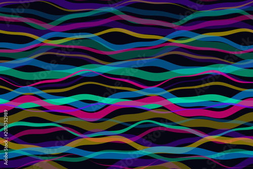 Vibrant multicolor wave pattern background vector with seamless tile design for versatile digital applications.