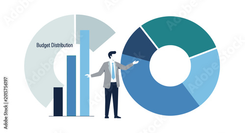 Business Executive Presenting Financial Data - Charts and Graphs