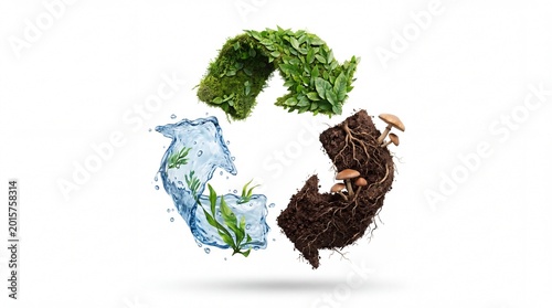 3D Circular Economy Recycling Icon