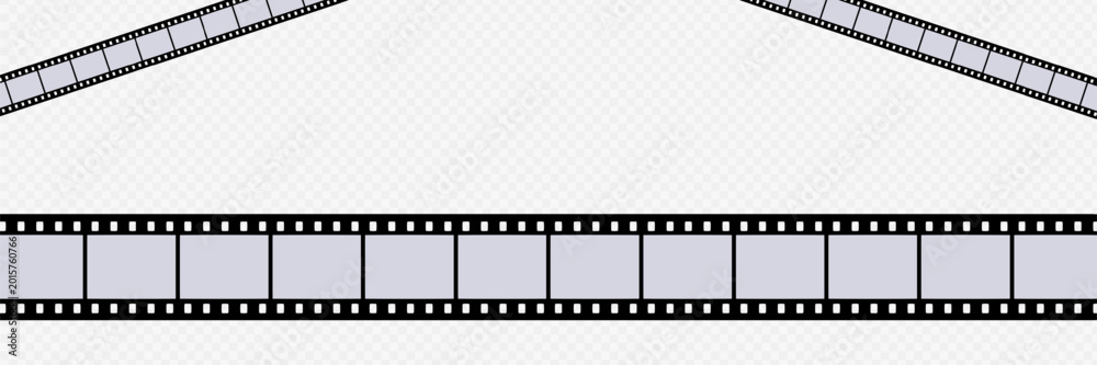 Fototapeta premium Vintage Film Strip Frames and Cinema Reel Borders Vector Collection