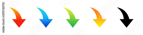 Free Download 下降グラデーション・下矢印カラフルセット - GFXLoad