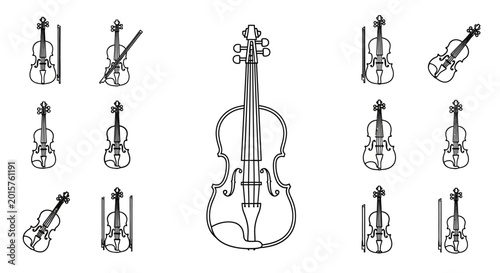 Bild auf Leinwand Violin Instrument Music Stringed Orchestra.
