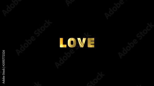 Animated LOVE Text Element for Social Media and Video Editing