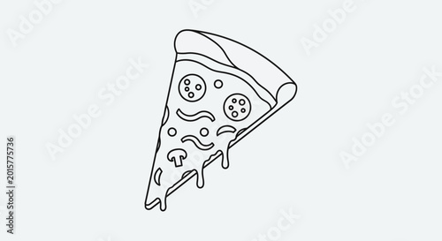 Tableau sur toile Sad Slice of Pizza Alone.