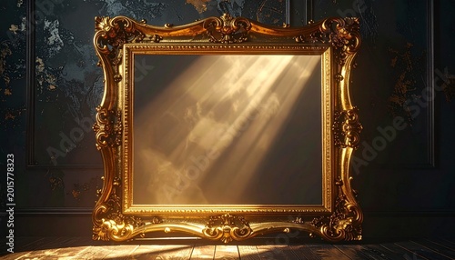 Opulence shines through empty frames.