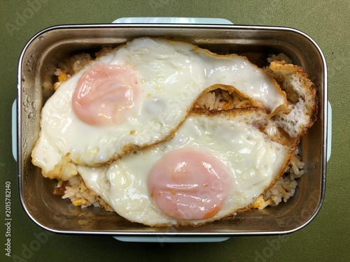 Close-up and delicious meal with eggs