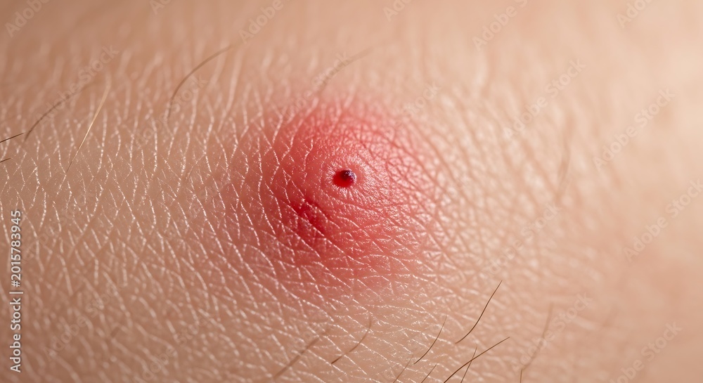 Fototapeta premium Close Up Of Mosquito Bite On Human Skin