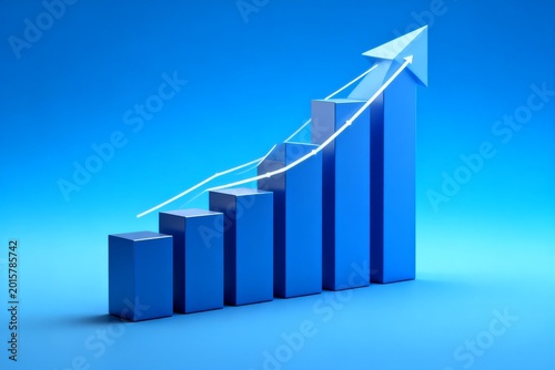 Blue bar chart with upward arrow Free Download Blue bar chart with upward arrow - GFXLoad