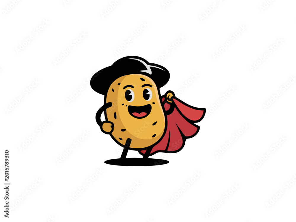 Obraz premium Smiling Potato Superhero