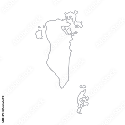 bahrain map monoline Suitable for posters and web icons