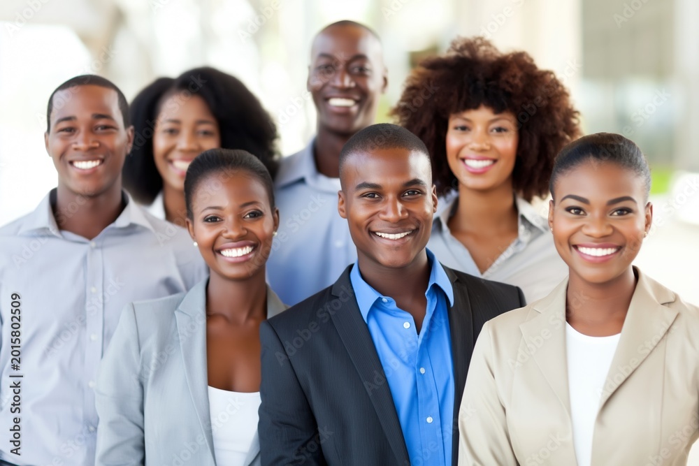 Fototapeta premium Diverse corporate team smiling at camera