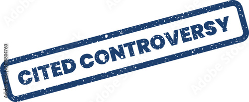 Foto Grungy rectangular stamp with the text Cited Controversy presented diagonally fo