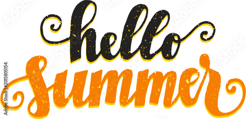 Vector Summer Holiday Illustration with Typography Letter