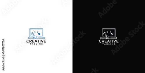 Fotografija Computer repair logo template