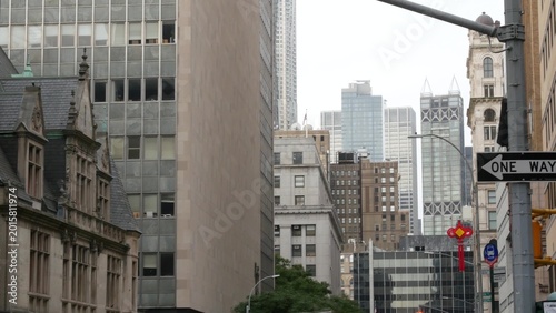 Canvastavla New York City Downtown urban tall buildings architecture, Lower Manhattan Lafayette street, United States of America