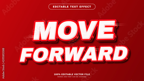 Move text effect template design with 3d style use for business brand and logo