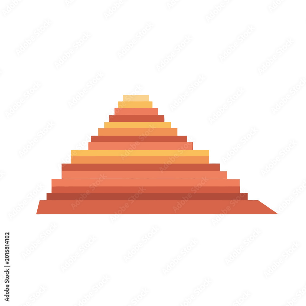 Fototapeta premium Conceptual illustration of ascending steps, symbolizing progress and successful achievement
