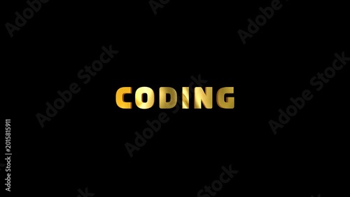 Animated CODING Text Element for Social Media and Video Editing