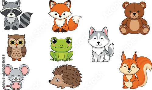 Photography Cute Forest Animals, Raccoon, Fox, Bear, Owl, Frog, Hedgehog, Squirrel, Cute Ani
