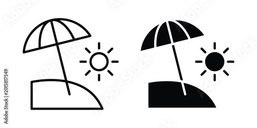 Beach icon. vector pictogram pack