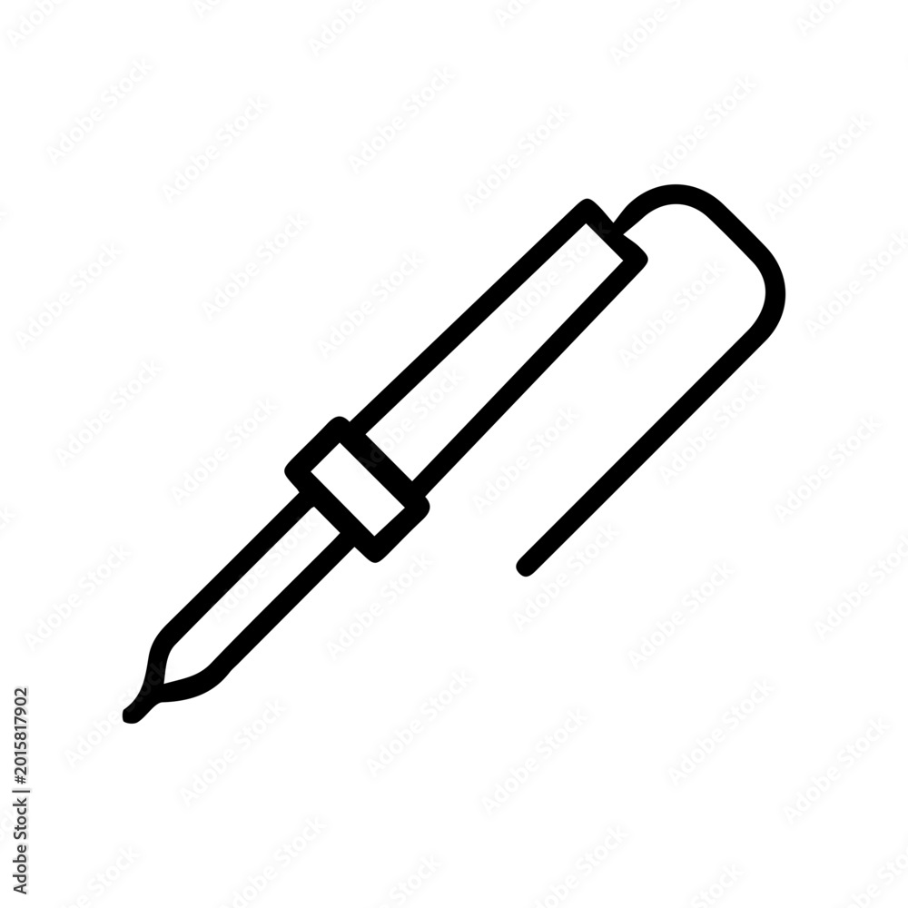Fototapeta premium Soldering Iron Outline Icon