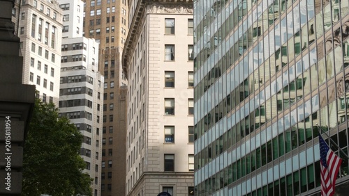 Foto New York City Lower Manhattan Downtown Financial District, Broadway street, United States