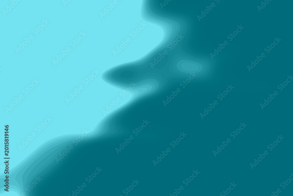 Obraz premium Abstract Turquoise Fluid Gradient Background With Smooth Organic Waves