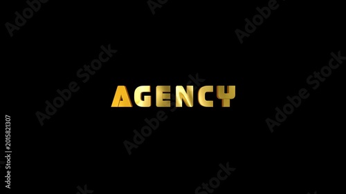 Animated AGENCY Text Element for Social Media and Video Editing
