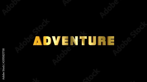 Animated ADVENTURE Text Element for Social Media and Video Editing