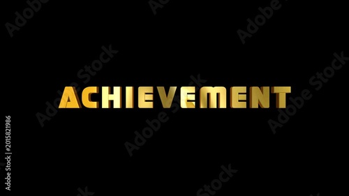 Animated ACHIEVEMENT Text Element for Social Media and Video Editing
