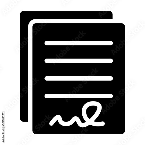 Photos Agreement Vector Glyph Icon Design